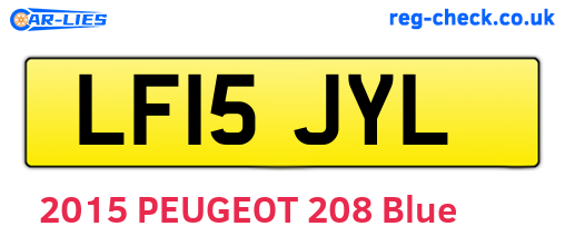 LF15JYL are the vehicle registration plates.