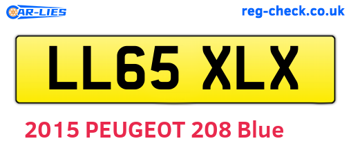 LL65XLX are the vehicle registration plates.