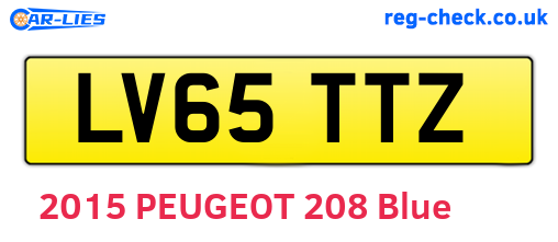 LV65TTZ are the vehicle registration plates.