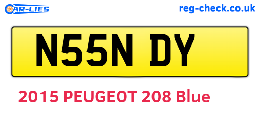 N55NDY are the vehicle registration plates.