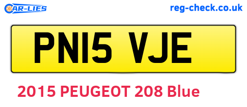 PN15VJE are the vehicle registration plates.
