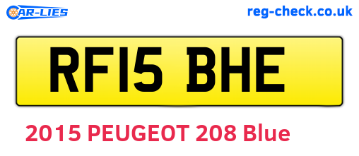 RF15BHE are the vehicle registration plates.