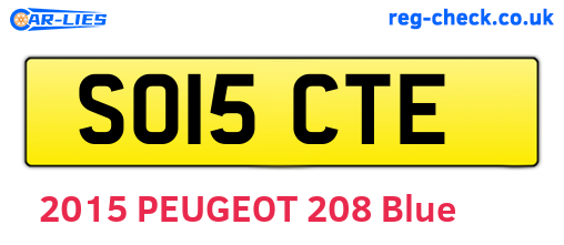 SO15CTE are the vehicle registration plates.