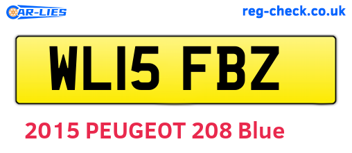WL15FBZ are the vehicle registration plates.