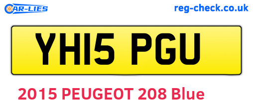 YH15PGU are the vehicle registration plates.
