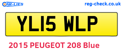 YL15WLP are the vehicle registration plates.