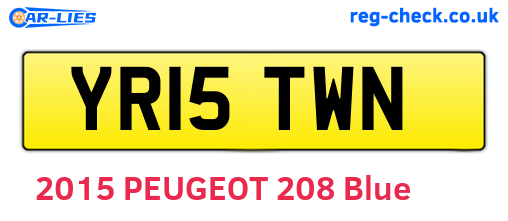 YR15TWN are the vehicle registration plates.