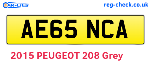 AE65NCA are the vehicle registration plates.