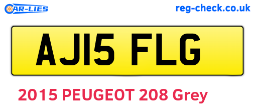 AJ15FLG are the vehicle registration plates.