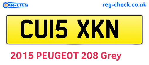 CU15XKN are the vehicle registration plates.