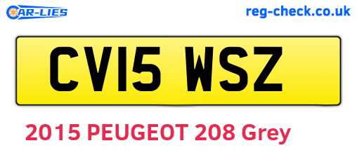 CV15WSZ are the vehicle registration plates.