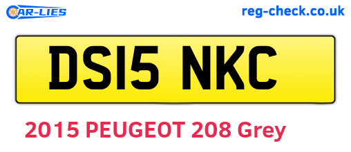 DS15NKC are the vehicle registration plates.