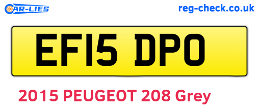 EF15DPO are the vehicle registration plates.
