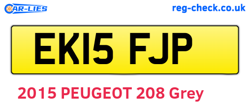 EK15FJP are the vehicle registration plates.