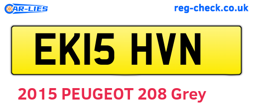 EK15HVN are the vehicle registration plates.
