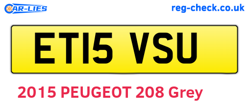 ET15VSU are the vehicle registration plates.