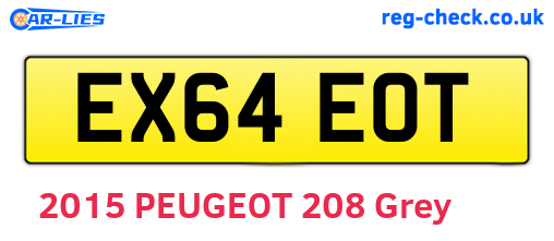 EX64EOT are the vehicle registration plates.