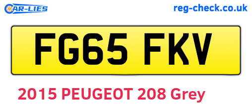 FG65FKV are the vehicle registration plates.