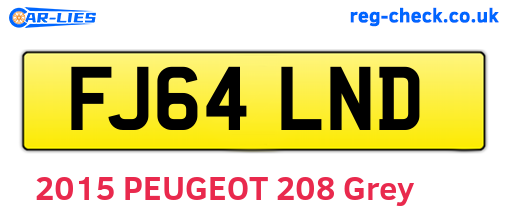 FJ64LND are the vehicle registration plates.