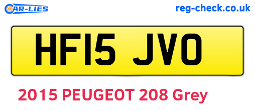 HF15JVO are the vehicle registration plates.