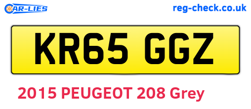 KR65GGZ are the vehicle registration plates.