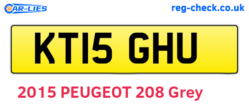 KT15GHU are the vehicle registration plates.