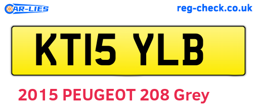 KT15YLB are the vehicle registration plates.