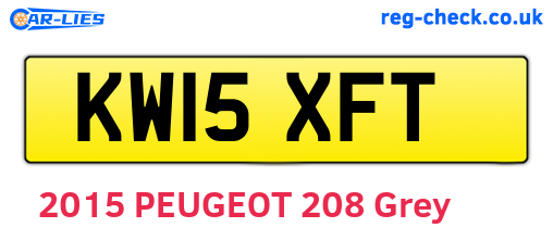 KW15XFT are the vehicle registration plates.