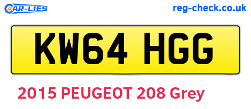 KW64HGG are the vehicle registration plates.
