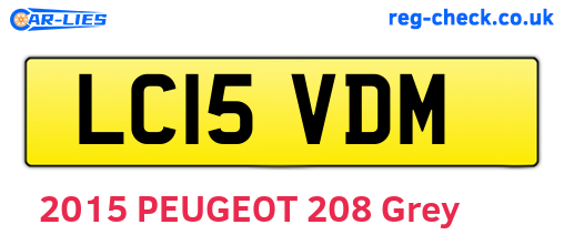 LC15VDM are the vehicle registration plates.