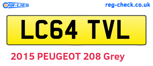 LC64TVL are the vehicle registration plates.