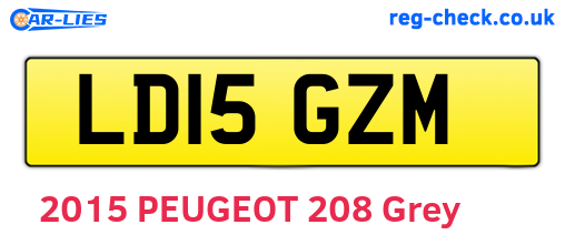 LD15GZM are the vehicle registration plates.