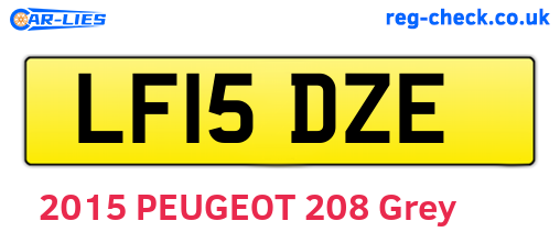 LF15DZE are the vehicle registration plates.