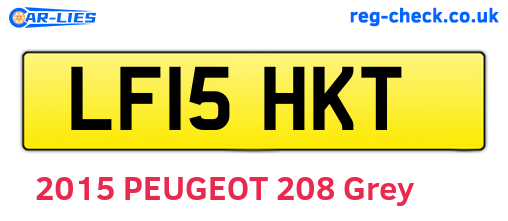 LF15HKT are the vehicle registration plates.