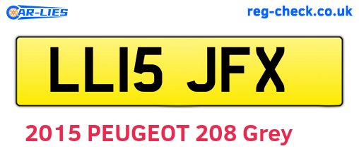 LL15JFX are the vehicle registration plates.