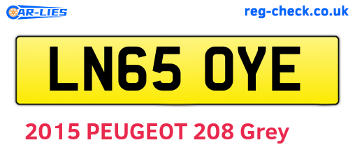 LN65OYE are the vehicle registration plates.