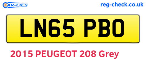 LN65PBO are the vehicle registration plates.