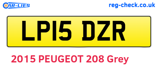 LP15DZR are the vehicle registration plates.