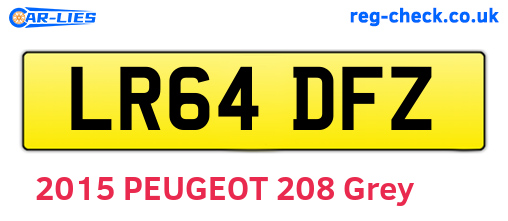 LR64DFZ are the vehicle registration plates.