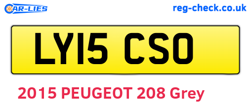 LY15CSO are the vehicle registration plates.