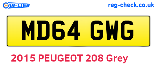 MD64GWG are the vehicle registration plates.