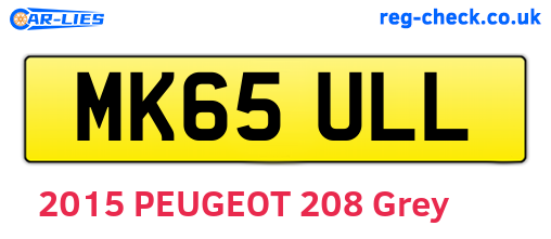 MK65ULL are the vehicle registration plates.