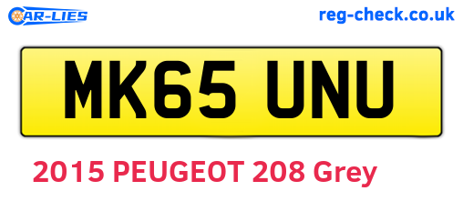 MK65UNU are the vehicle registration plates.