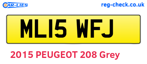 ML15WFJ are the vehicle registration plates.