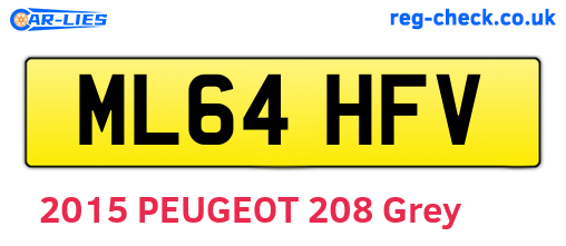 ML64HFV are the vehicle registration plates.