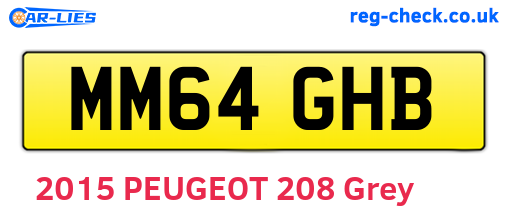 MM64GHB are the vehicle registration plates.