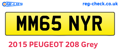 MM65NYR are the vehicle registration plates.