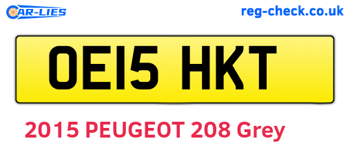 OE15HKT are the vehicle registration plates.