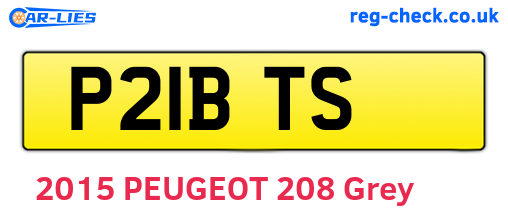 P21BTS are the vehicle registration plates.