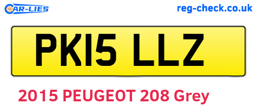 PK15LLZ are the vehicle registration plates.